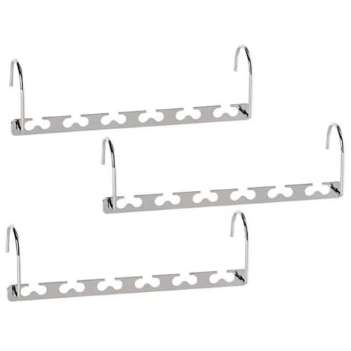 

Audio Fan Space-Saving 6-Row Hanger, Vertical and Horizontal Use, Increases Closet Storage Capacity, Convenient Lifestyle Item, 26 x 5cm (Stored), 3-P