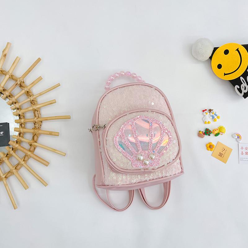 Stylish Cute Korean Princess Children's Sequin Backpack For Girls Aged 1 To 3 Years