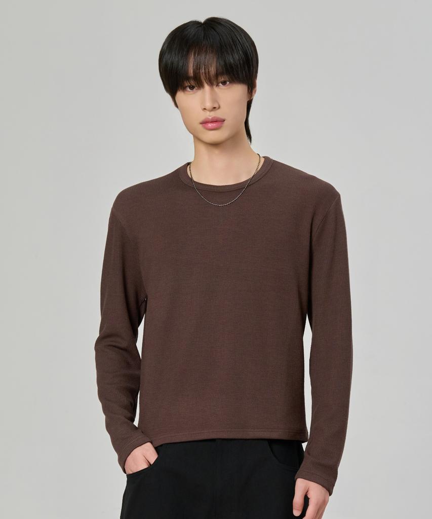 HYOJI Ribbed Round Crop T-Shirt (4 Colors)