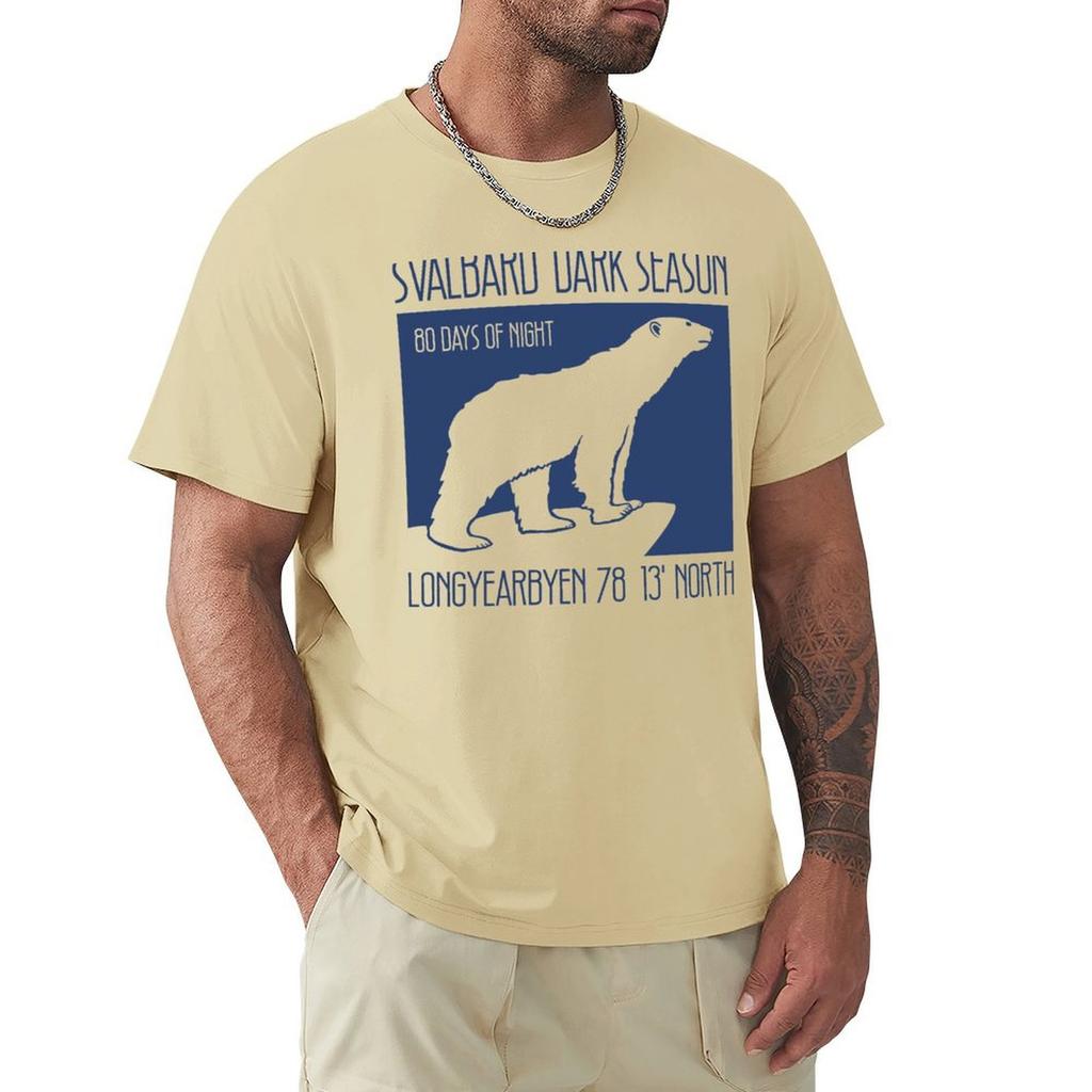 Svalbard Dark Season T-Shirt Heavyweights Custom T Shirt Shirts Graphic Tees Clothing For Men