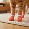 4PCS Soft Silicone Cat Bath Wash Boots Adjustable Pet Cat Shoes Cat Claw Protector Home Use