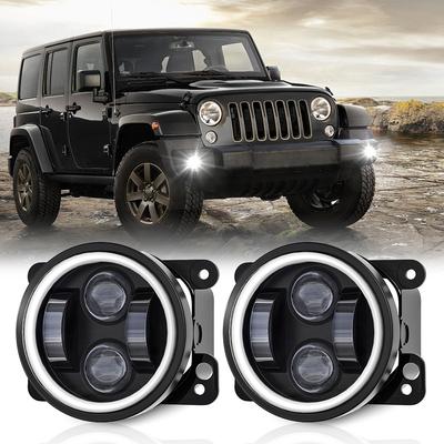 4inch Car Fog Lamp 20000LM Front Lamp High and Low Beam Rear Fog Lamp Waterproof 50000h Life Time for Jeep Wrangler Unlimited JK