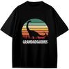 Retro Grandadsaurus Grandad Brachiosaurus Anime Cartoon Gift Girls Boys Teens T-Shirt