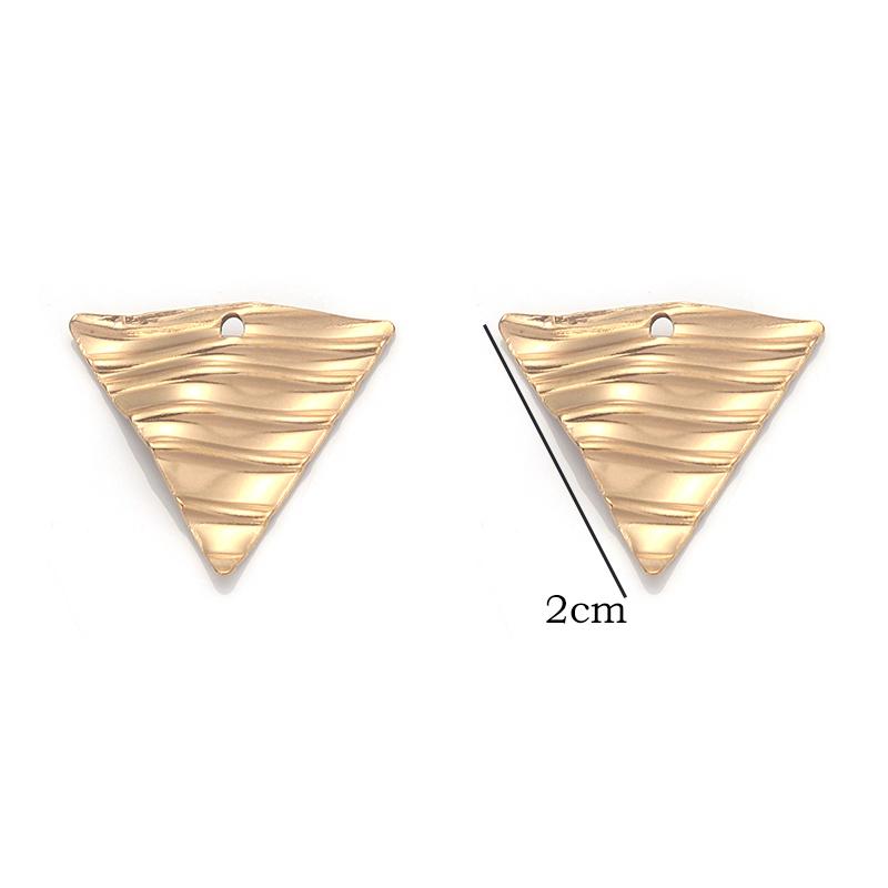 10Pcs/Lot Stainless Steel Earring Pendant Steel Gold Stripe Multi Size Style Pendant Diy Fashion Earhook Necklace Accessories