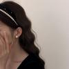 French High-end Double-layer Pearl Hair Band, Sponge Headband, Retro and Exquisite Hair Accessory