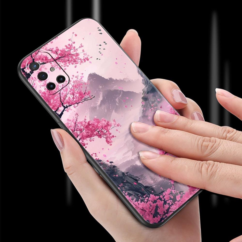 Pink Sunset Mountain Phone Case For Oneplus 13R 13 12R 11 10T 10R Nord N100 N200 N10 10 9 9R 9RT CE 3 2 Z Pro 5G Soft TPU Cover