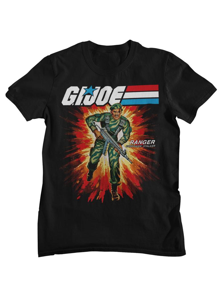 G I Joe A Real American Hero Retro Cartoon Character Printed Tshirt Unisexs and Womens Cotton Street Top