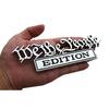 1x We the Prople Edition Decals Car Sticker 3D Raised Letters Emblem Chrome