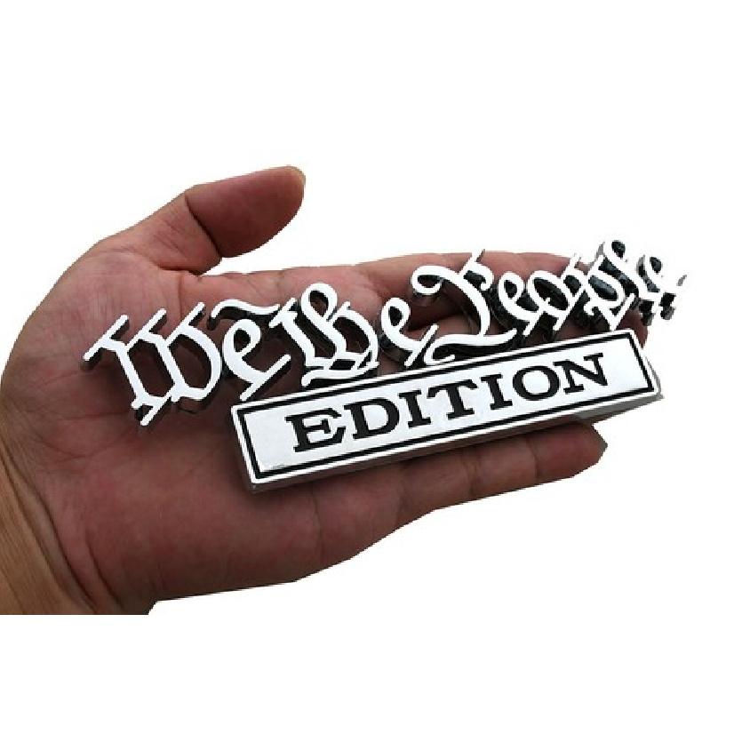 1x We the Prople Edition Decals Car Sticker 3D Raised Letters Emblem Chrome