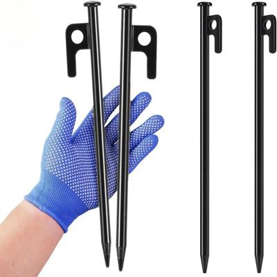 4 Pcs Tent Stakes Heavy Duty Camping Stake Forged Steel Pegs Spikes for Yard Decoration,Snowfield,Picnic Unbreakable&Inflexible