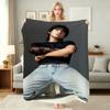 Stylish Male Idol Against Starry Background Theme Printed Blanket Soft Comfortable Throw Blanket For Living Room Kids Room Party Decor Memorial Gift