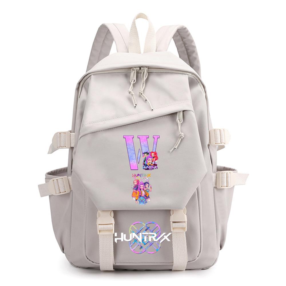 Anime English Letter A-Z Printed Backpack for Teenager Student Girl Boy Back To School BookBag Men Women Travel Bag Mochila