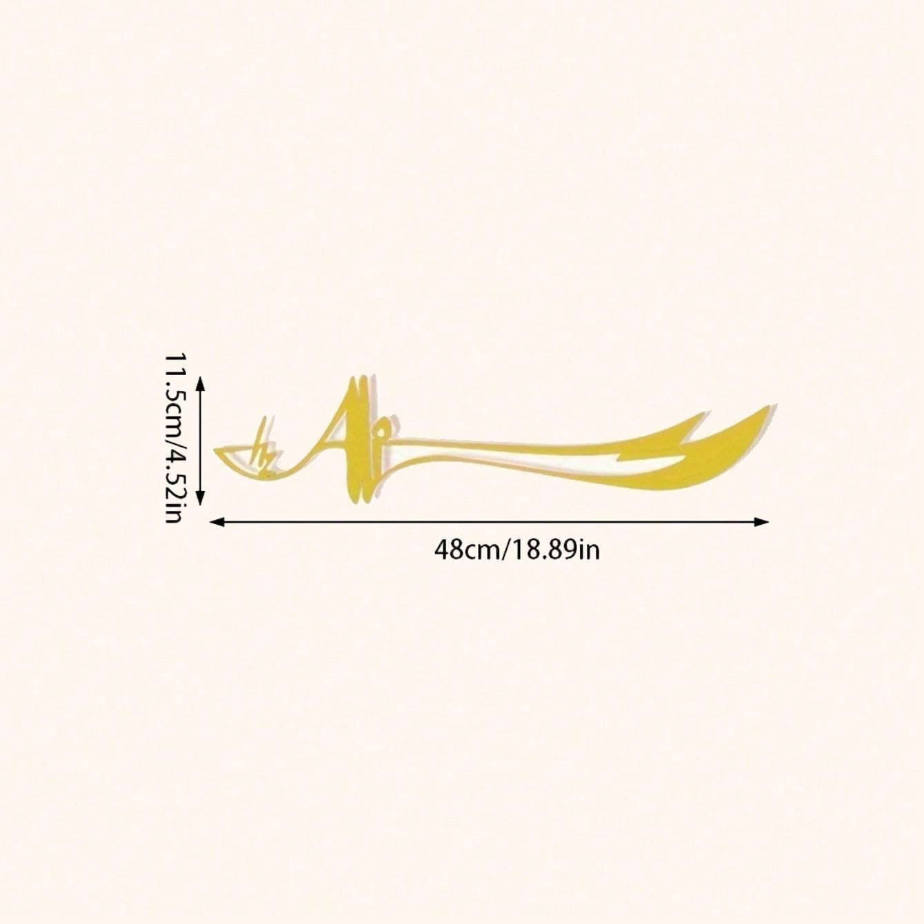 Исламское Металлическое Настенное Искусство Героический Меч Вера Домашний Декор Сувенир Фонарь Специальное Издание TY8093 золотой