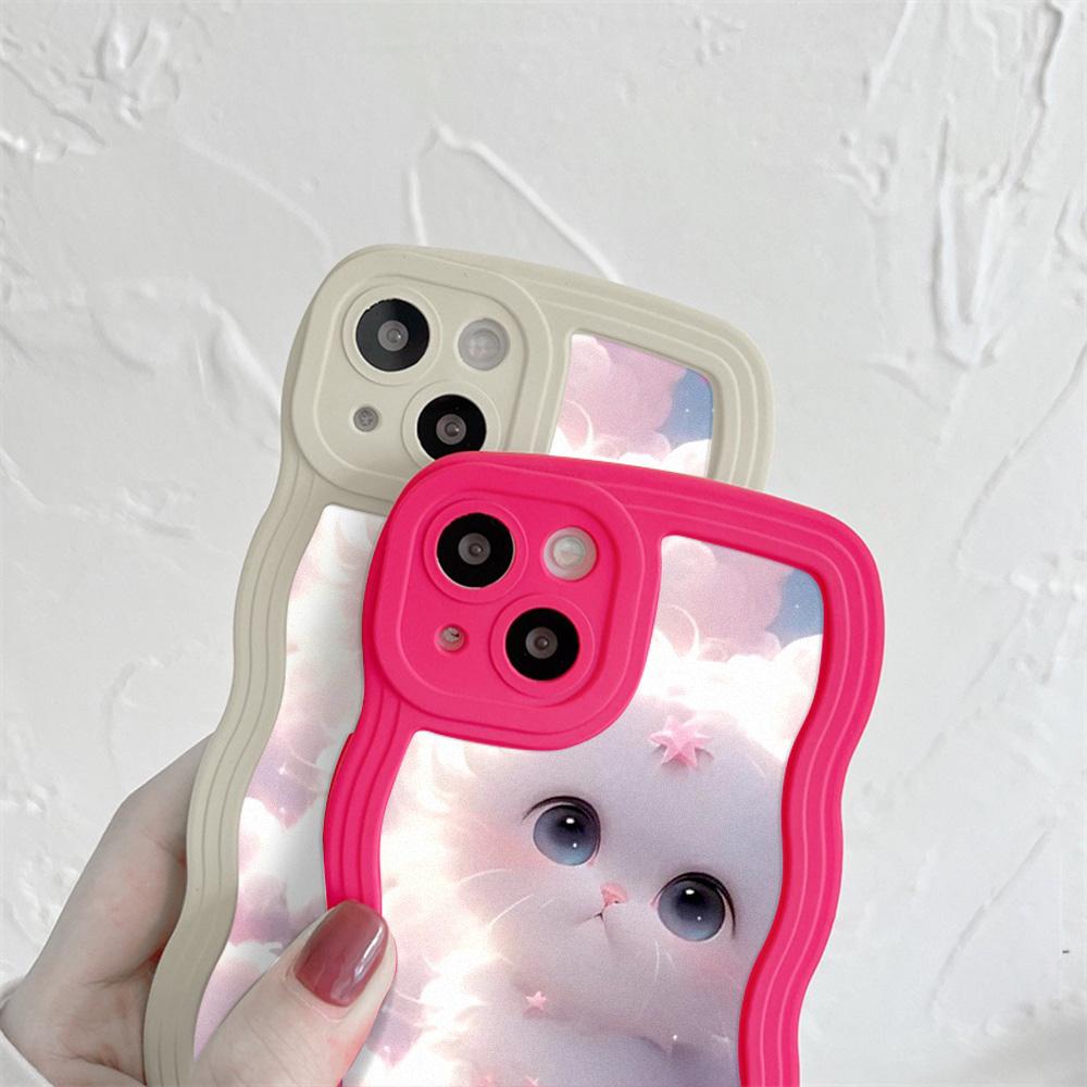 Mobile Phone Cases for iPhone 11 13 XR 15 Pro Max 12 14 Pro Max Case iPhone 16 7 Plus 8 Plus XS Max Big Wave Solid Color Cartoon Anti-drop Waterproof