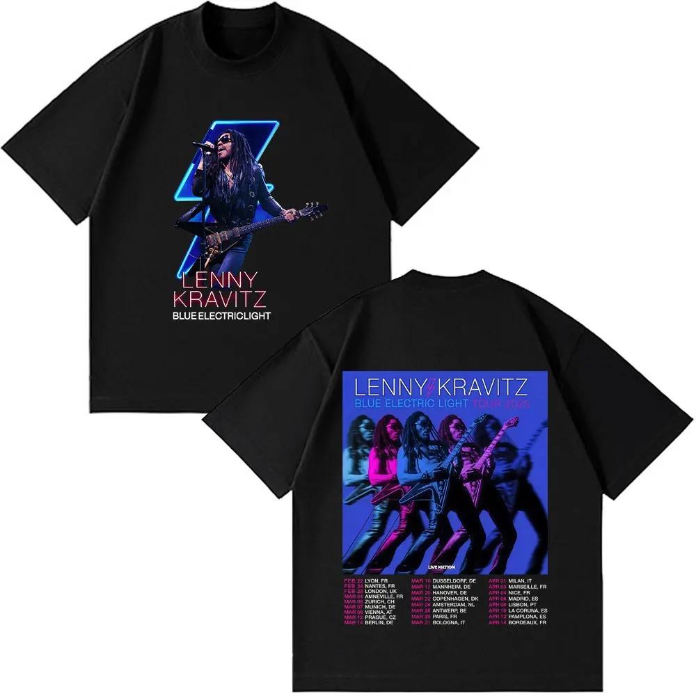 

Bestselling Lenny Kravitz Blue Electric Light Tour Poster TShirt Unisex 100 Cotton Loose New Summer Street Fashion Top Tshirt S