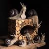 Ceramic Small Snail Ornaments Bonsai Micro Landscape Tea Pets Snail Figurine Creative Garden Living Room Desk Decoration Crafts