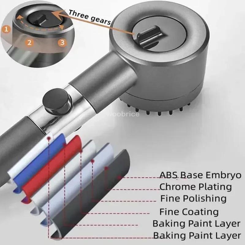 Shower Head for Bathroom Shower Knobs Shower Head Filtered Household Adjustable High Pressure Water Massage Head