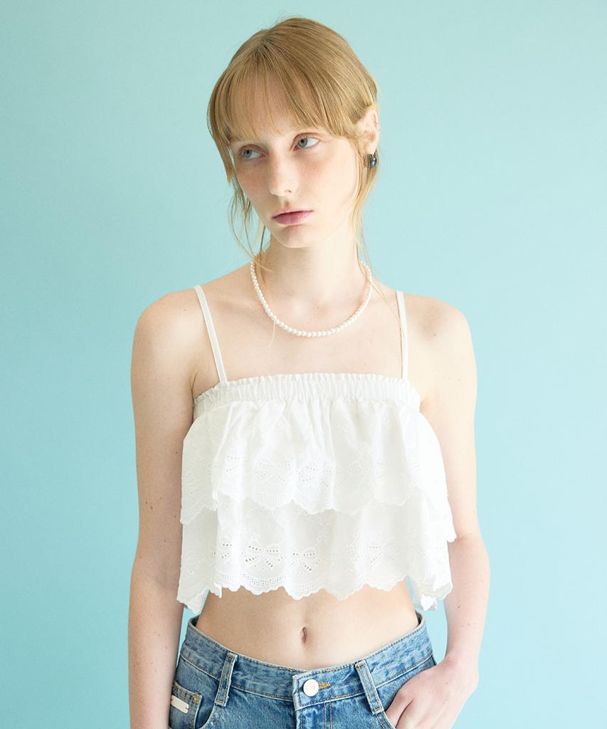COQUET [2Way] Lace Tube Top Ivory