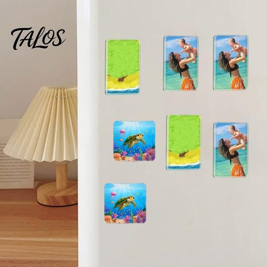 DIY Fridge Magnet Kit 10/20/50Pcs Kit, Clear Acrylic Magnetic Photo Frame with Adhesive Backing, Custom Picture Making Set for Crafts