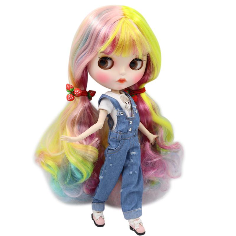 ICY DBS Blyth Doll No.1010/1019/1049/6227/4268/3208/1010 Colorful Hair Carved Lips Matte Customized Face Joint Body 1/6 Bjd