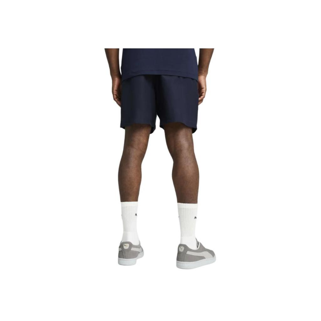 Puma Logo Print Mid Waist Casual Shorts Men Shorts Blue 779150-73