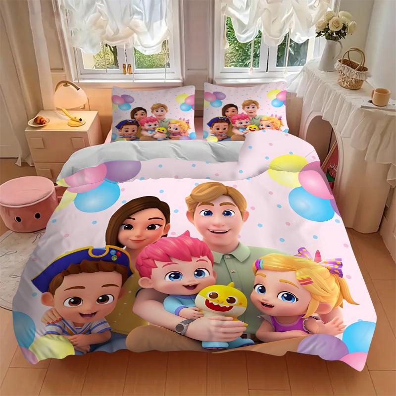 Family Celebration Balloons Print 3Pcs Bedding Setduvet Cover With 2 Bedropillowcase Home Birthday Gift