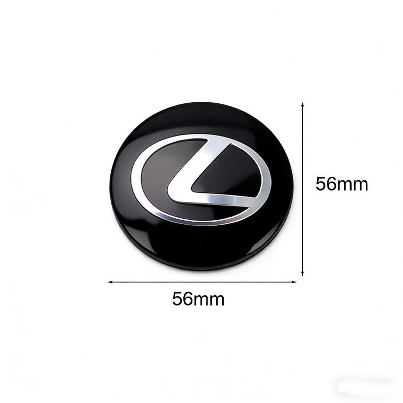Interior Stickers Car Styling 4Pcs 56mm Car Tire Hub Center Cap Stickers Car Refit Accessories For Lexus ES300h RX350h NX350h UX MZ4