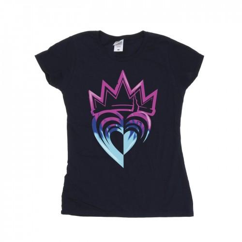 Disney Women's White / Descendants Pink Crown Cotton T-Shirt S
