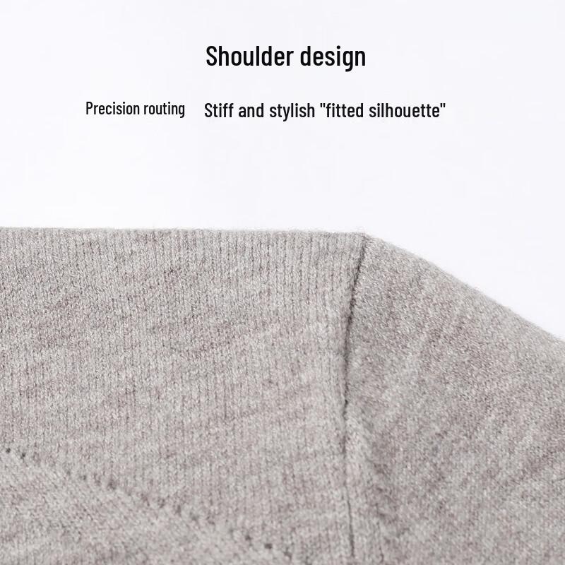 Snowflying Men's Semi-High Neck Wool Sweater