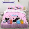 The Barbapapa Family  Pattern Bedding Quilt Set  Home Decoration  Gift (1 * duvet cover + 2 * pillowcase  without core)