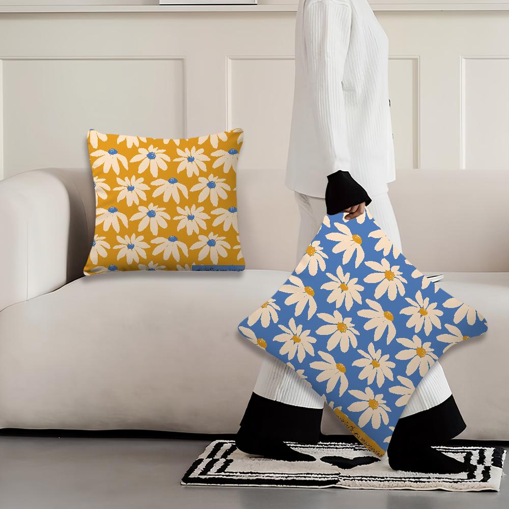 Soft Comfortable Pillow Case for Sofa Living Room M-michelle P-parascandolo Flowers Home Office Decor Protective Covers