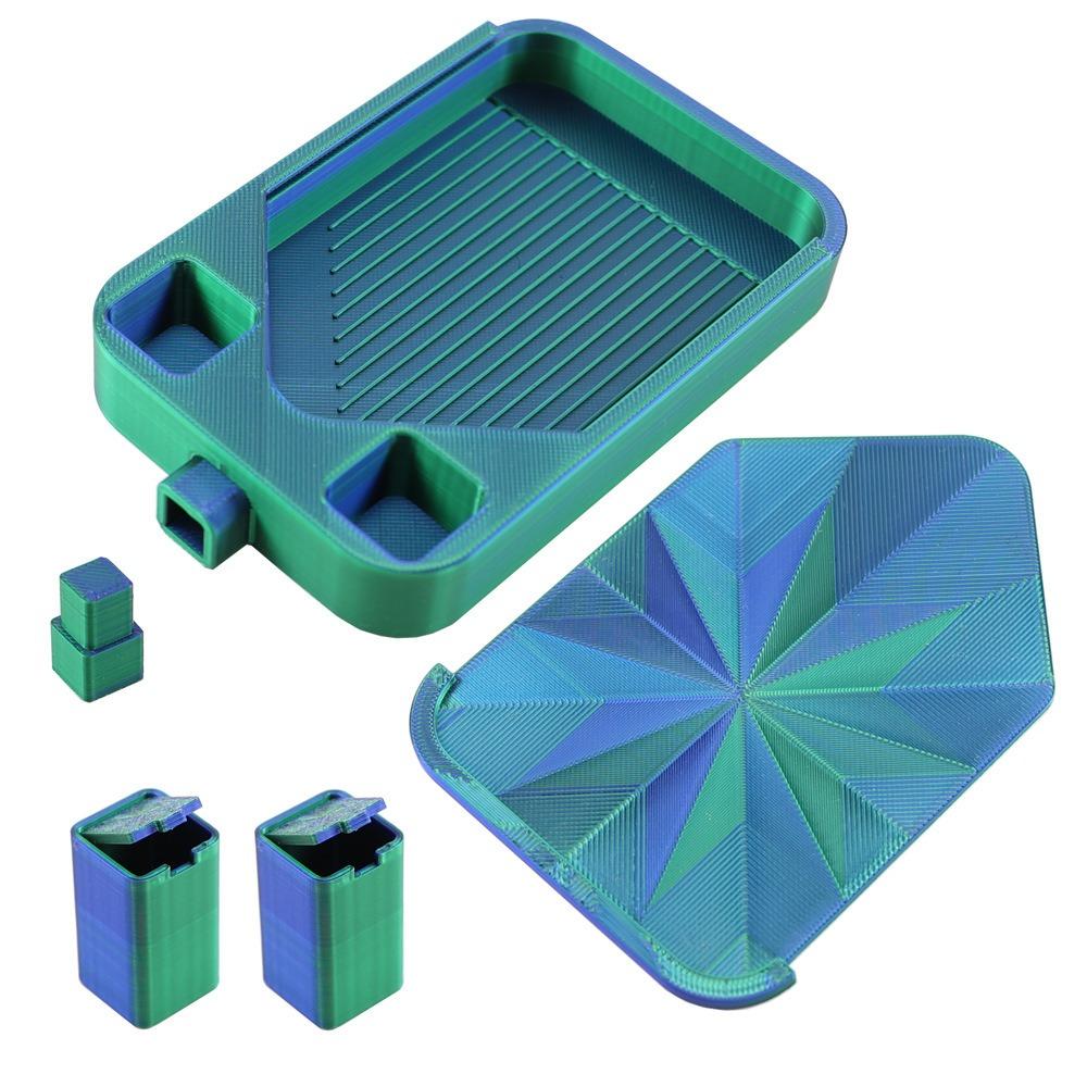 Multi-Color Partitioned Rhinestone Storage Tray Silky  Painting Accessories  for Adults