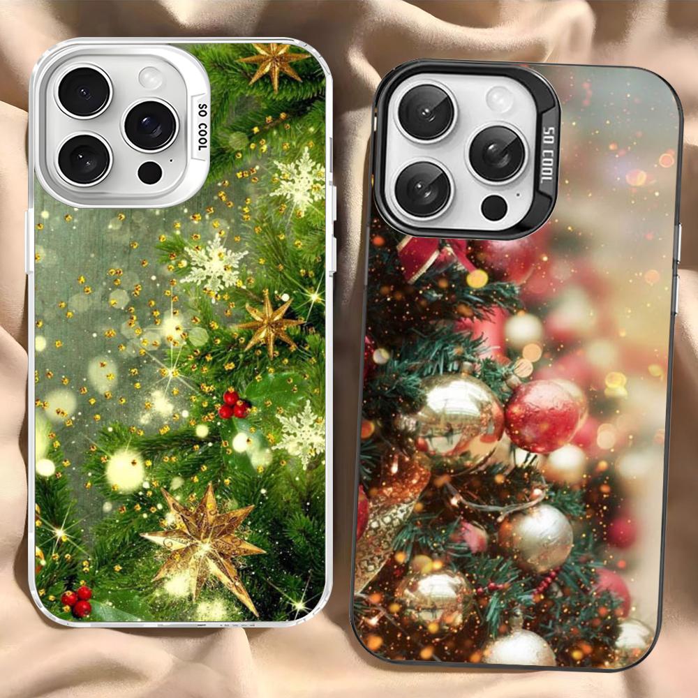 Christmas Holiday Tree New Year Phone Case For IPhone 16 15 14 13 12 11 Pro Max X XR XSMAX 8 7 Plus Matte Shockproof Back Cover