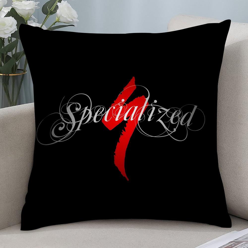 S-SpecializedS Mountain Bike Pillow Case Short Plush Pillow Covers Sofa Decorative Gift Home Double-sided Printing Cushion Cover