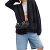 Coach Ashton 25 Removable Shoulder Strap Top Zip Closure Patent Leather Handheld Crossbody Shoulder Bag Medium Women handbags Black CV943-SVBK
