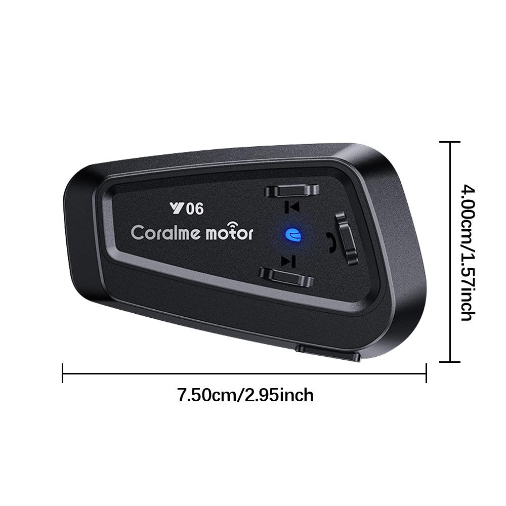 Waterproof for Moto Helmet Y06 Music Player Bluetooth 5.3 Wireless Motorcycle Helmet Headset Hands-free Call Phone Earphone