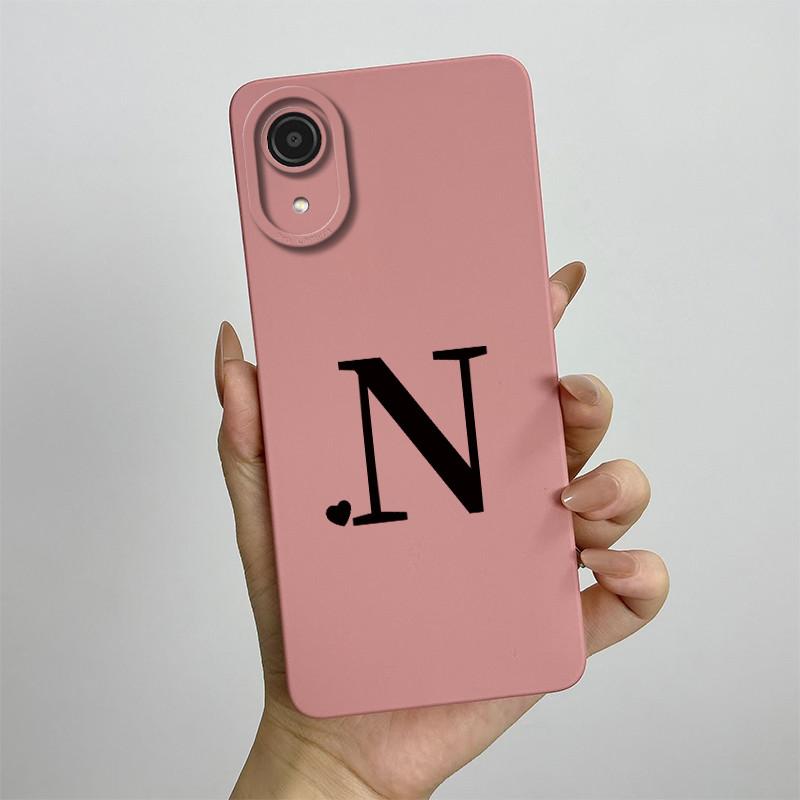 For Samsung A03 Core Case Galaxy A03 Core Cover SM-A032F SM-A032F SM-A032 Luxury Letters Square Phone Case Shockproof Back Cover