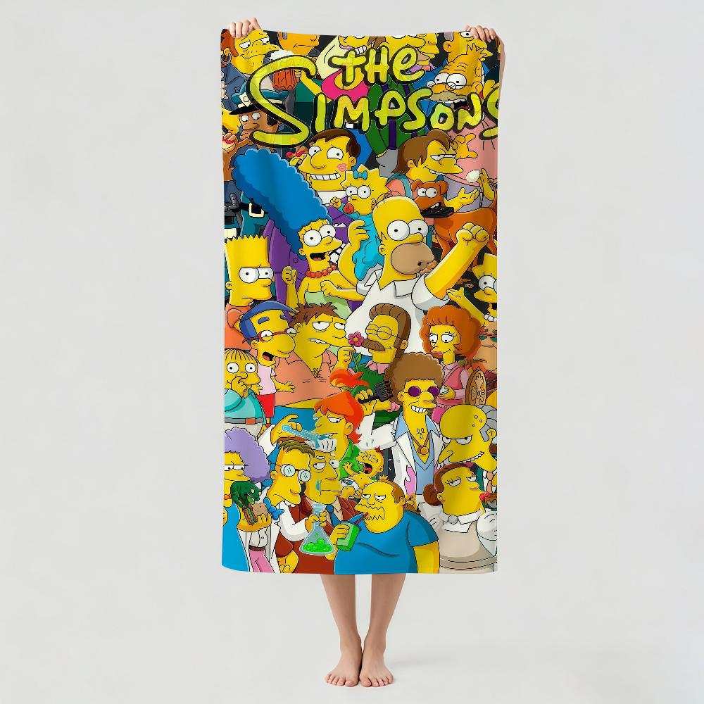 Cartoon cute THE S-SIMPSONS Towel Drying Bath Towel Applicable To Light Swimming Camping Yoga Beach Out