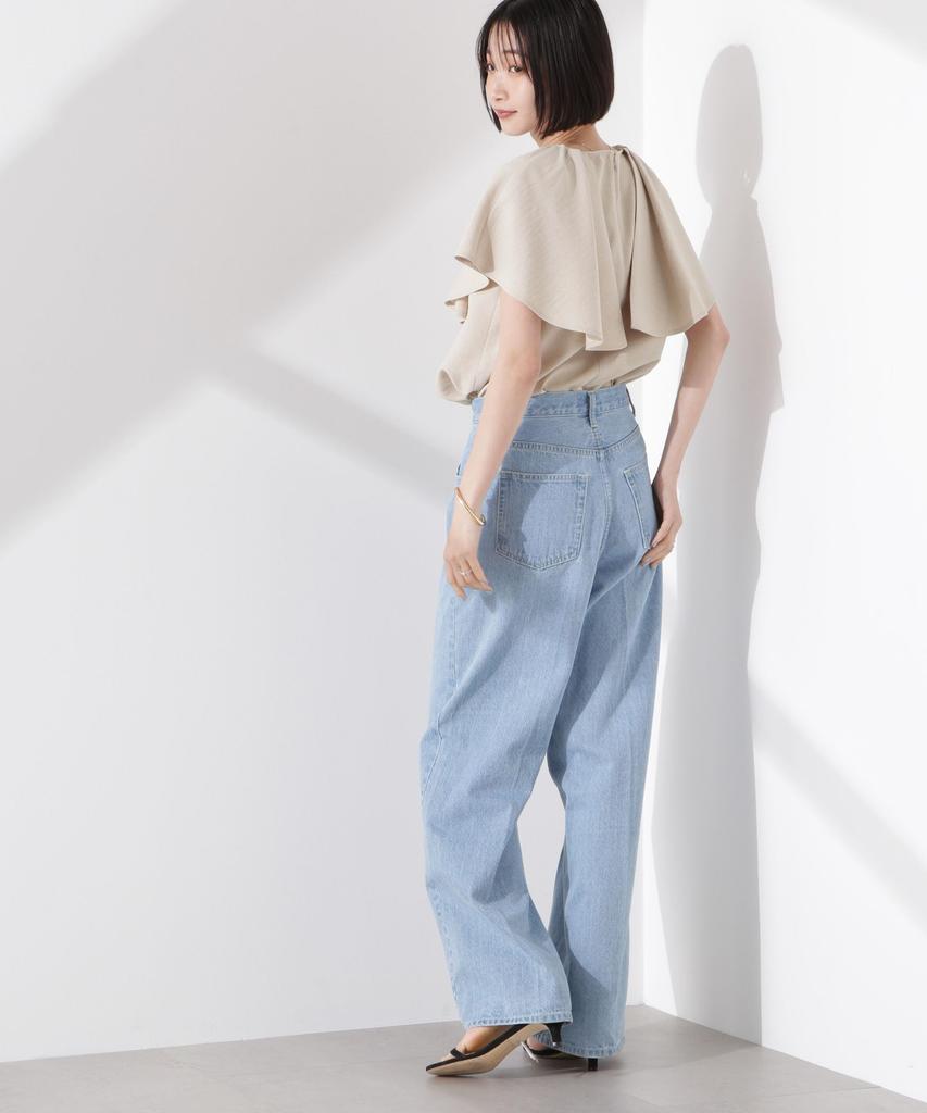 Nano Universe Flare Sleeve Design F Light Women's Blouse, 041, Beige, 673-5121311