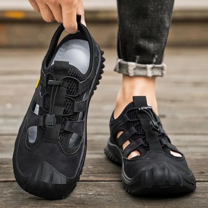 Fashion Hole Shoes Men's Sandal with Platform Sports Summer Sale New Arrival Breathable Outdoor Design 2025 Barefoot Daily Use Male Shoe