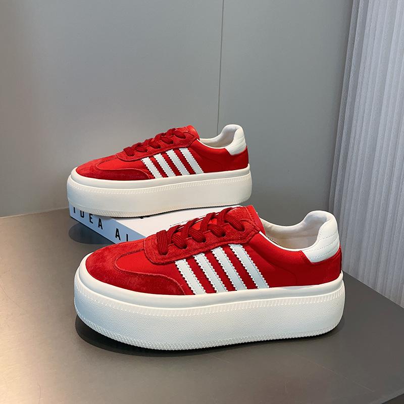 Red Platform Women's Summer New Breathable Thin Versatile Casual Sports Shoes