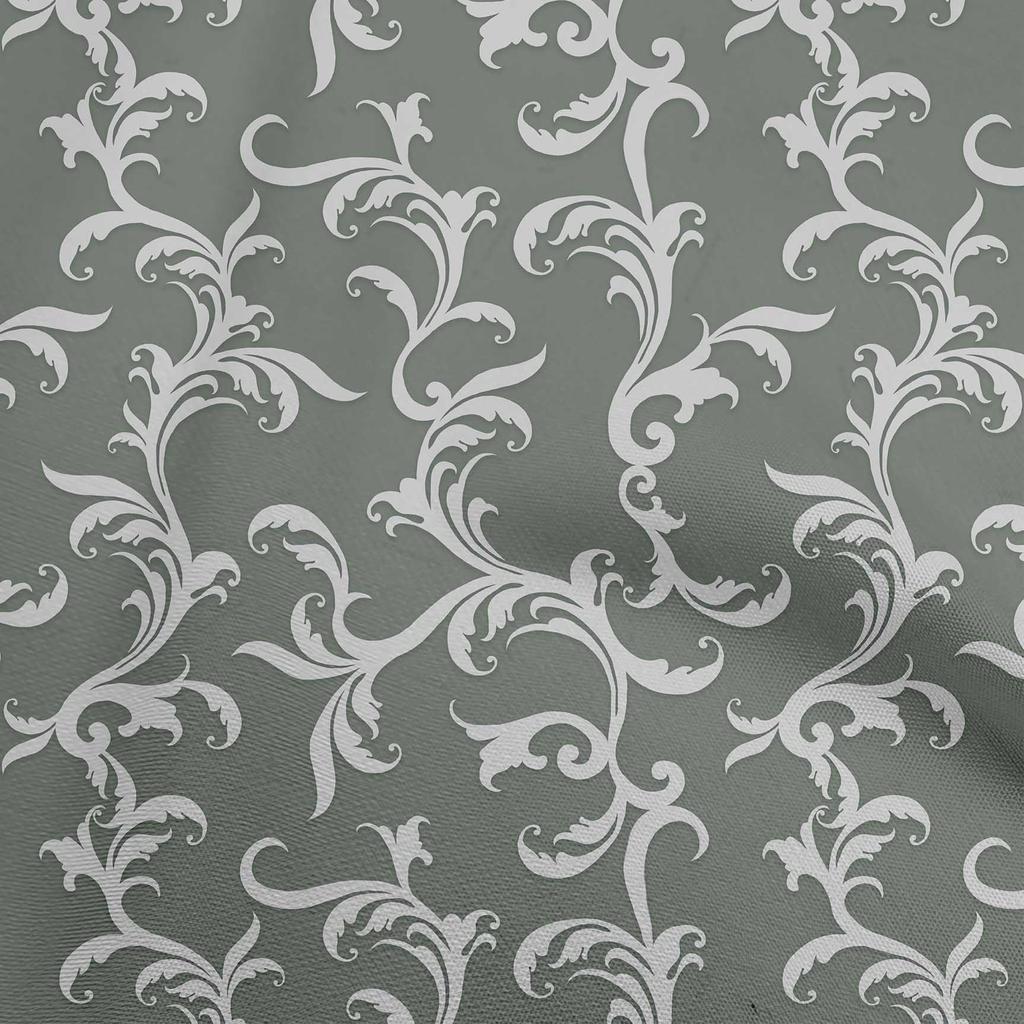 oneOone Material textil flexibil din bumbac, model lime, cu model baroc asiatic, pentru proiecte de artizanat, imprimat la metru, 40 de inci