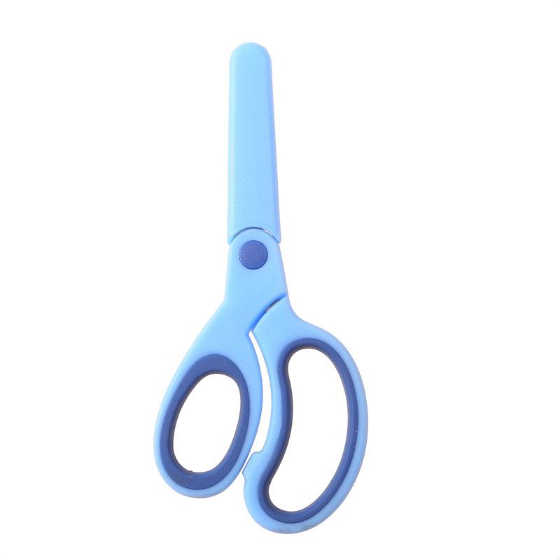 Safty Scissors For Kids Student DIY Paper Children's Left-handed Scissors Scissors With Sleeve Cutting Tool Stationery