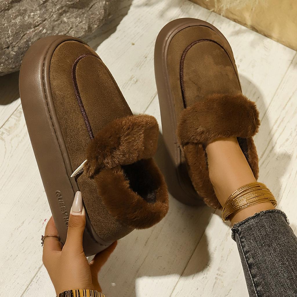 Snow Boots Women's New Winter Non-slip Velvet Thickened Warm Home Wear Thick-soled Women's Cotton Shoes
