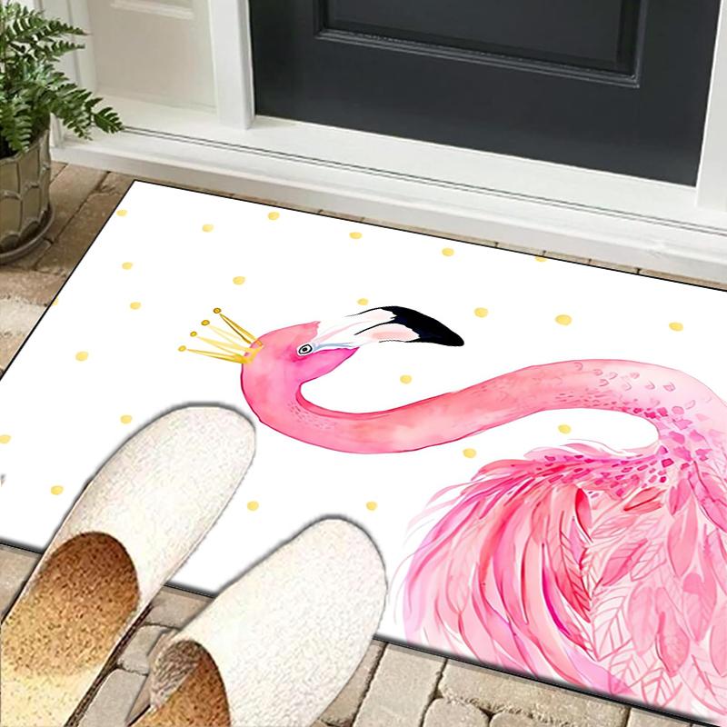 Flamingo In Tropical Paradise Office Rug Chair Mat, Entryway Carpet, Suitable for Front Door, Bedroom, Living Room, Desk, Holiday Gift