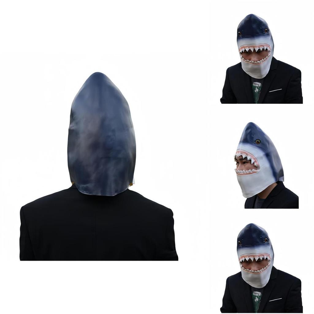 Shark Latex Mask For Cosplay And Costume Parties Halloween And Carnival