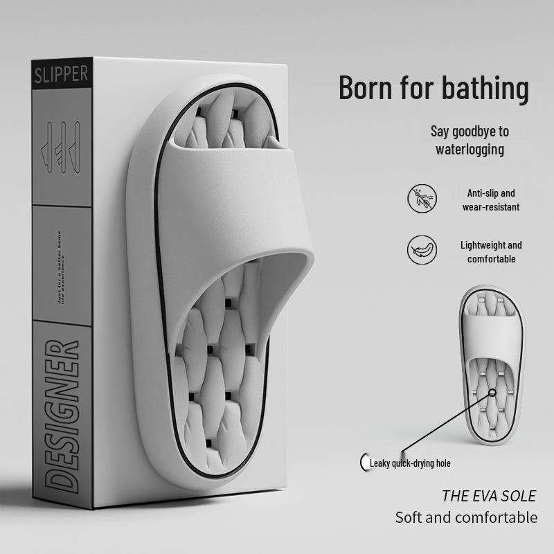 Summer 2025 Leakproof Non-slip Quick-drying Odorless Cool Slippers for Indoor Shower - Unisex.