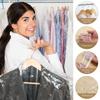 50Pcs Plastic Clothes Covers Clear Hanging Clothes Dust Cover Reusable Clothing Dust-Proof Storage Bag Coat Suit Protector