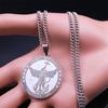 Collana Pendente San Michele Proteggici per Donne Uomini Acciaio Inossidabile Arco Tondo Arcangelo Collane Lunghe Gioielli Hip Hop N2350S05
