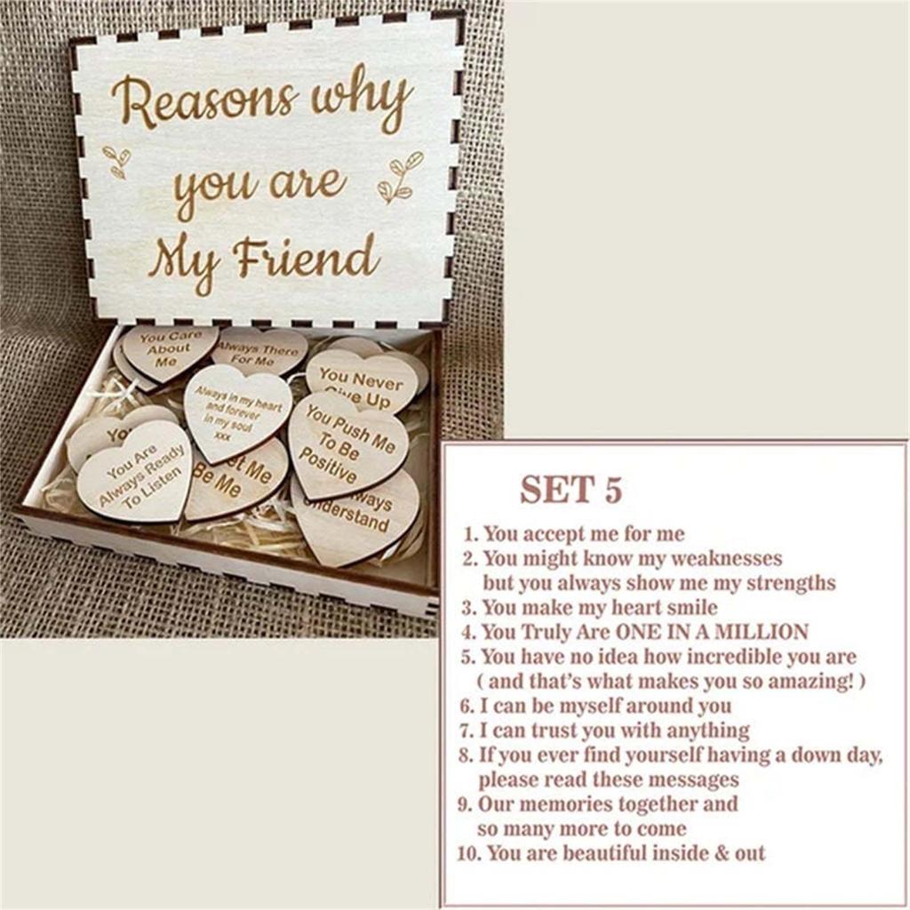 Unique Friendship Gift: Decorative Wood Chips with Custom Logo Available